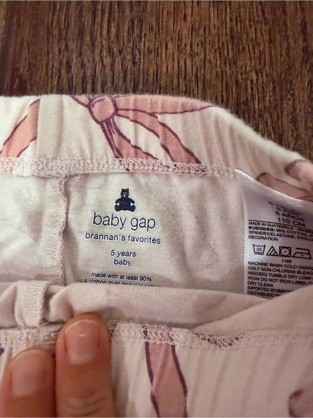 GAP Leggings with Pink Bow Print